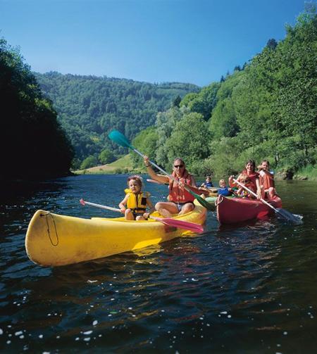 tgv lyria family travel on a swiss river in summer