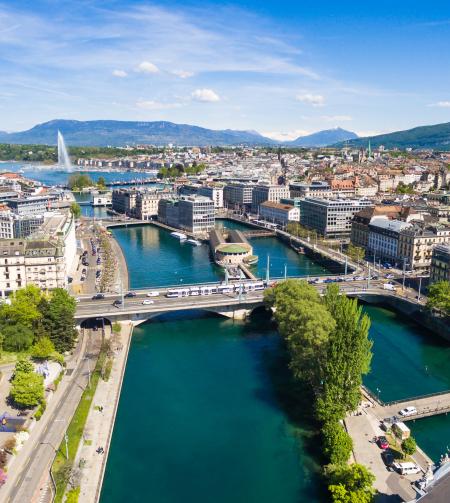 tgv  lyria aerial view leman lake geneva