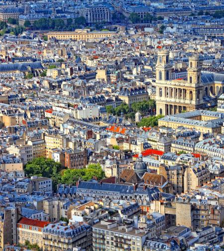 Vue aérienne de la ville de Rennes